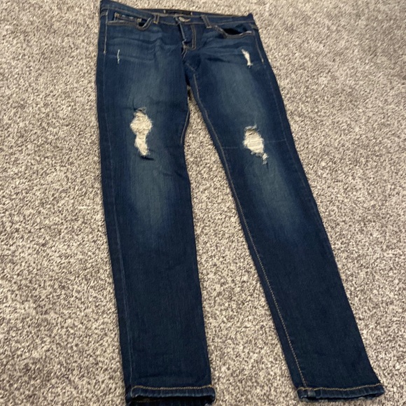 Flying Monkey Denim - Flying monkey platinum size 28 women's dark denim distressed jeans